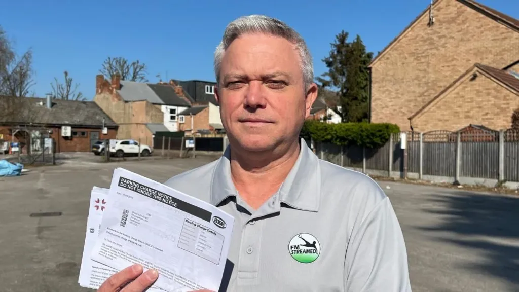 Driver charged £100 in car park after he stopped there to be sick