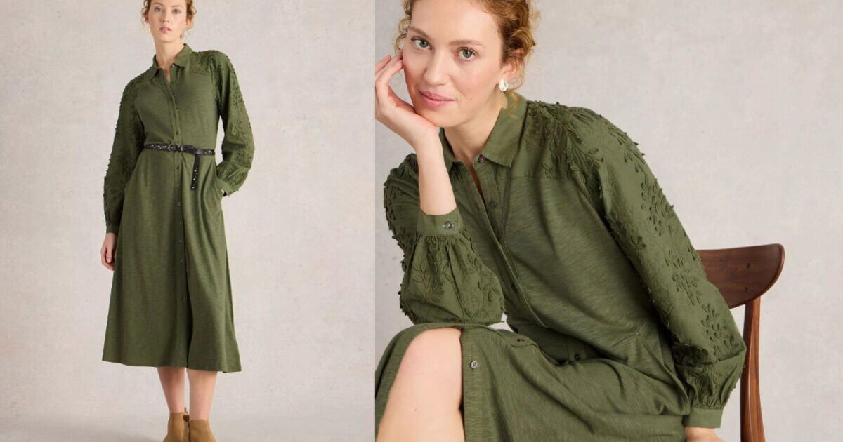 White Stuff&#039;s £75 &#039;slimming&#039; non-iron midi dress with pockets drops to £38