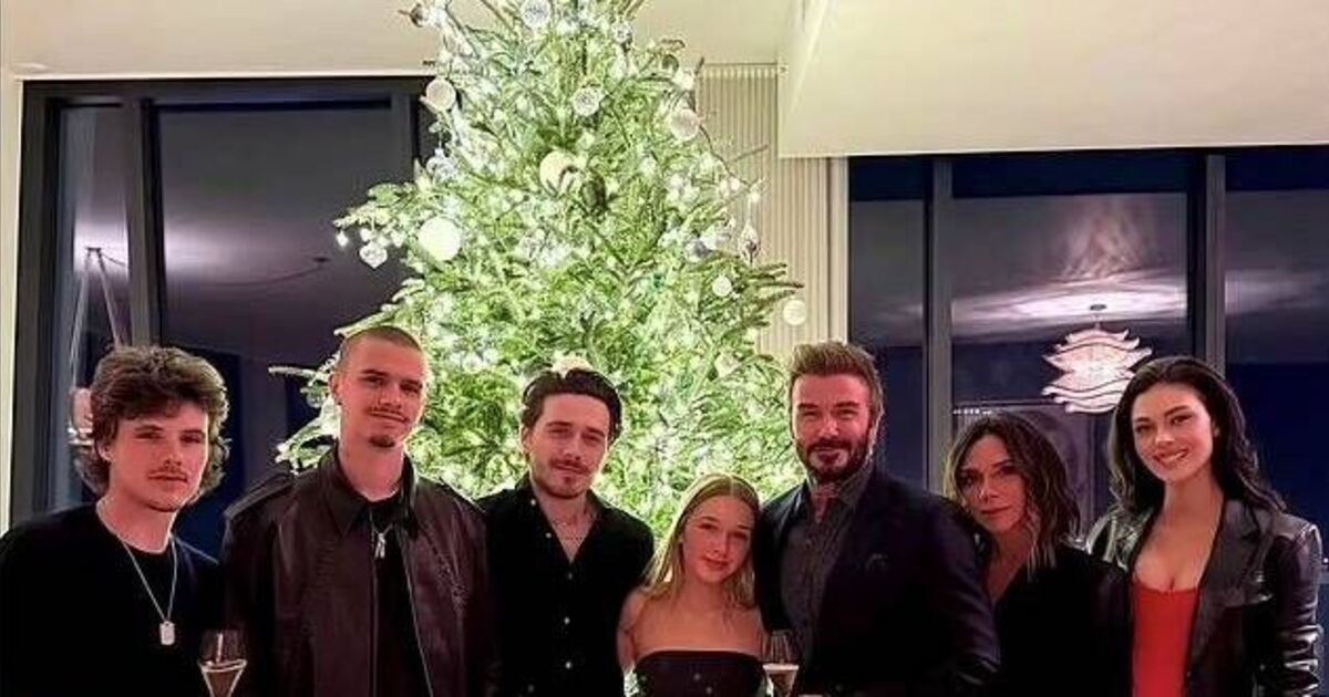 David and Victoria Beckham look happy in last family photo before Brooklyn and Nicola feud