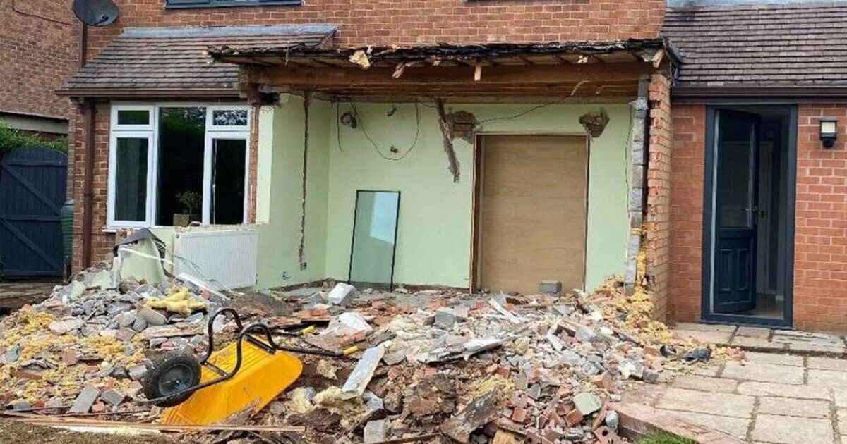 Builder leaves &#039;gaping hole&#039; in woman&#039;s house after charging her £17,000 for work
