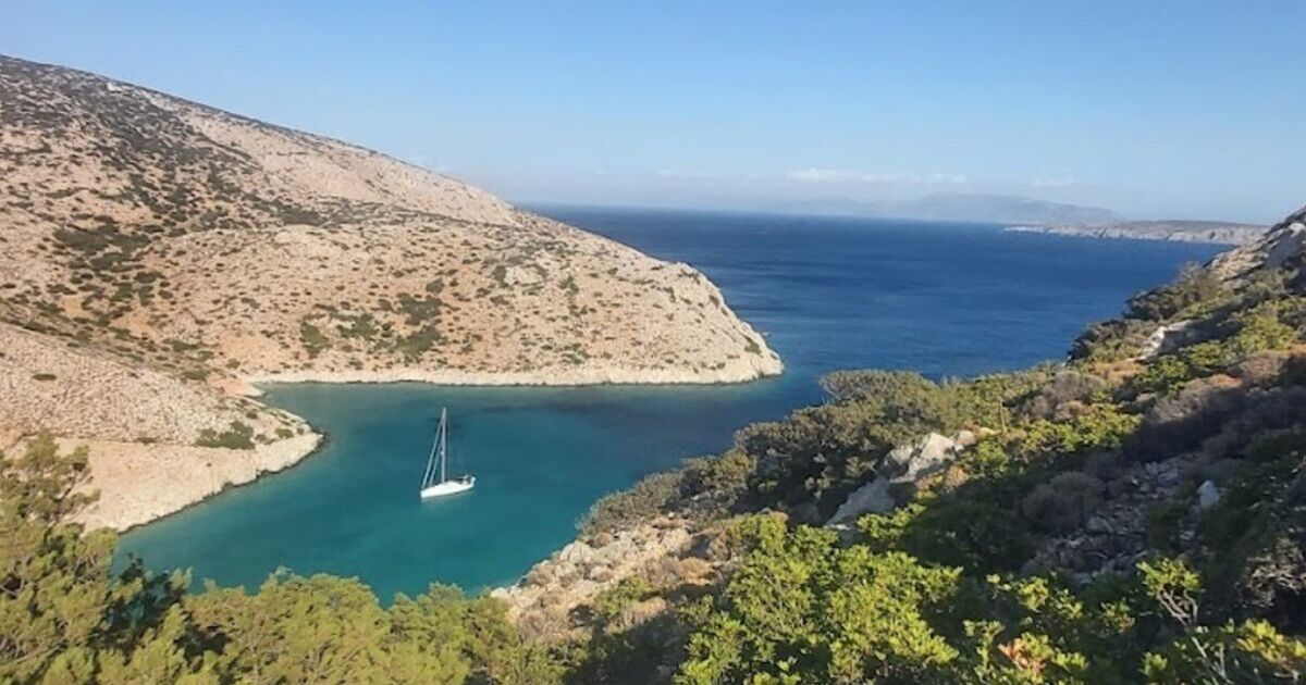 The pretty Greek island where nobody lives - no drinking water but incredible beaches