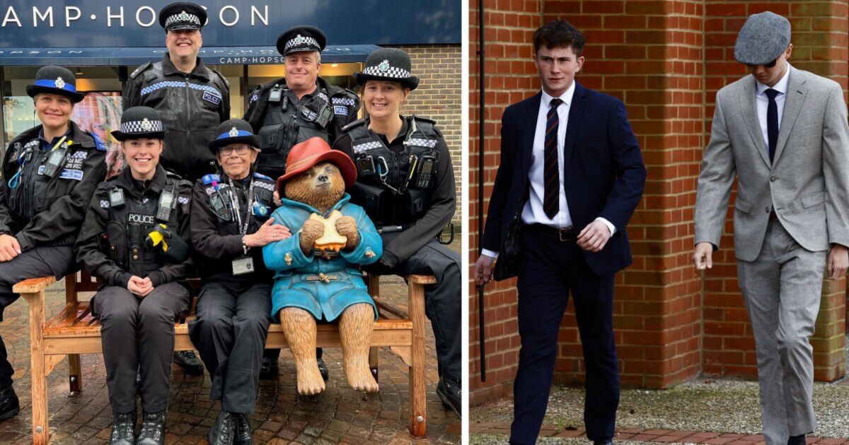 RAF engineers who destroyed Paddington Bear statue after drunken night out pictured