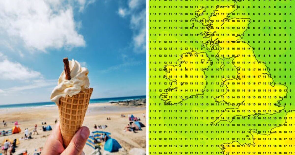 UK weather map shows mini heatwave as 18C blast warms Britain - list of hottest areas