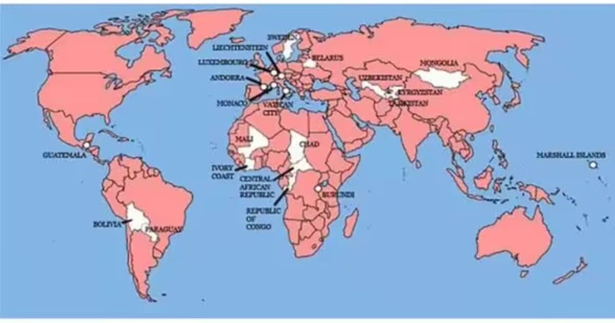 Incredible map shows every country that&#039;s been invaded by Britain - only 20 never were
