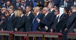 Donald Trump blunder as US President &#039;sticking out like sore thumb&#039; at Pope funeral