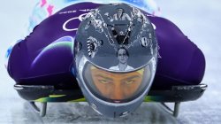 Ukrainian slider wears helmet despite IOC ban