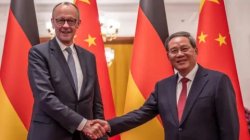 German chancellor lands in Beijing for inaugural China trip