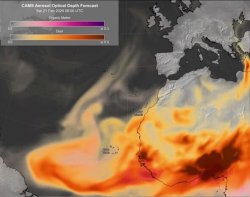 Apocalyptic 'blood rain' warning as massive Sahara dust plume barrels towards Britain