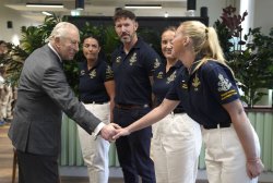 King Charles handles huge rocket launcher in incredible new pictures