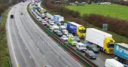M1 traffic LIVE: Motorway closed as crash and oil spillage spark chaos near Northampton