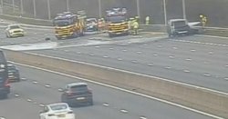 M1 traffic LIVE: Chaos as police and firefighters rush to vehicle fire - lanes shut